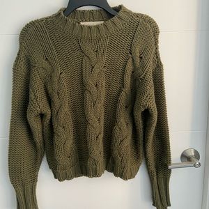 Olive Green Saltwater Luxe Knitted Sweater